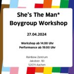 »She’s the Man*«-Boygroup Workshop