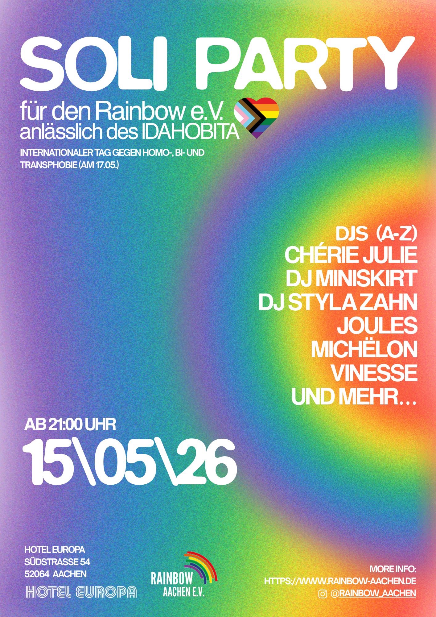 Soli Party anlässlich des IDAHOBITA