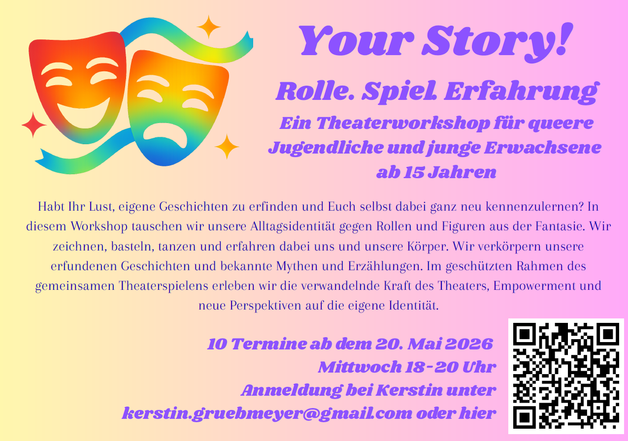 Your Story - Theaterworkshop für queere Jugendliche und junge Erwachsene